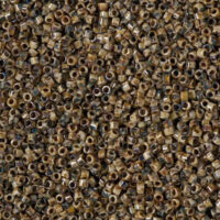 Бісер Miyuki Delica Beads 11/0 5г DB-2267 непрозорий, покриття пікассо, мікс коричневий темний