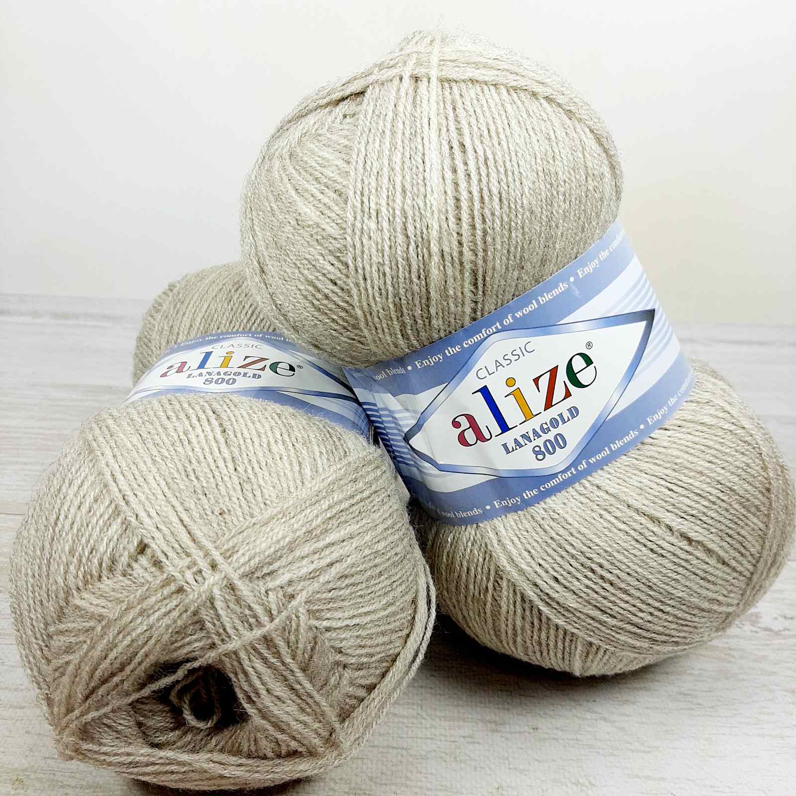 Алізе Ланаголд (Alize LanaGold) 800 100г/800м 152 бежевий меланж
