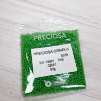 Бісер 02661 Preсiosa 10/0 зелений глянець 25г