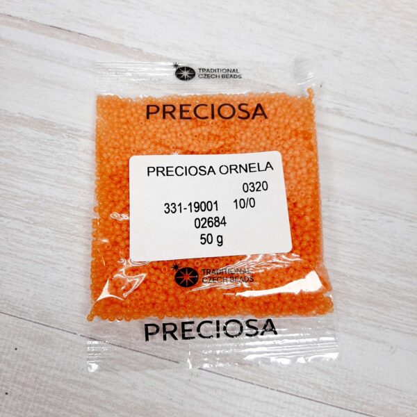 Бісер 02684 Preсiosa 10/0 яскраво-помаранчевий 25г
