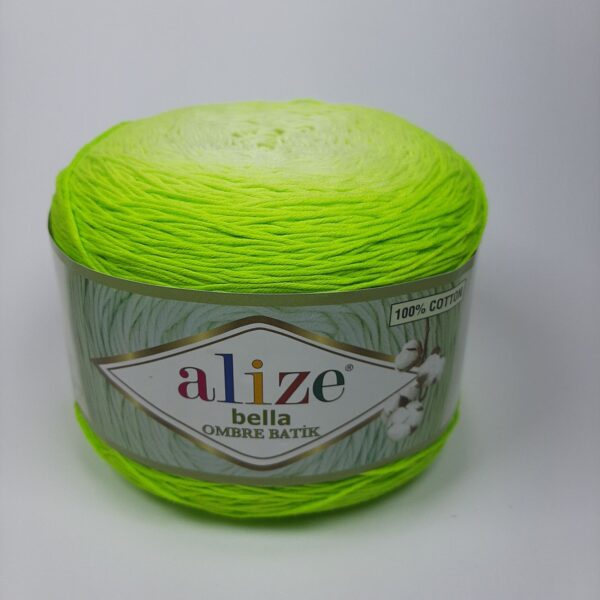 Алізе Белла омбре (Alize bella Ombre Batik) 250г/900м 7412 салат