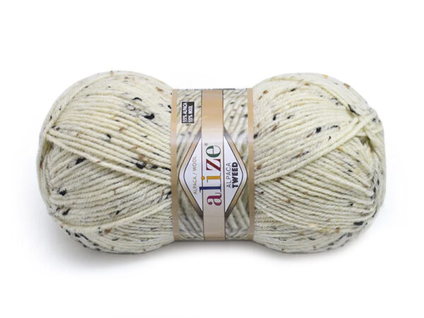 Алізе Альпака Твід (Alize Alpaca Tweed) 100г/250м 001 кремовий