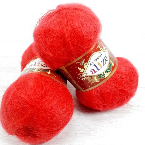Алізе Кід Мохер (Alize Kiid Mohair) 50г/500м 056 червоний