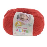 Алізе Бебі вулл (Alize Baby Wool) 50г/175м 056 червоний
