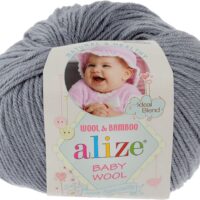 Алізе Бебі вулл (Alize Baby Wool) 50г/175м 119 сірий