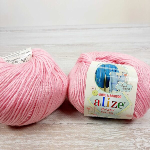 Алізе Бебі вулл (Alize Baby Wool) 50г/175м 185 світло-рожевий