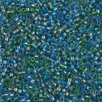Бісер Miyuki Delica Beads 11/0 5г DB-985 блискучий, синьо-зелений мікс