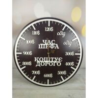 ПА-Ч-035 Годинник "Час шефа-коштує дорого" 38,5*38,5см 6мм коричневий