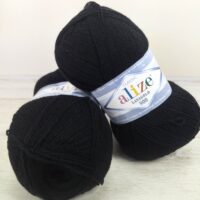 Алізе Ланаголд (Alize LanaGold) 800 100г/800м 060 чорний