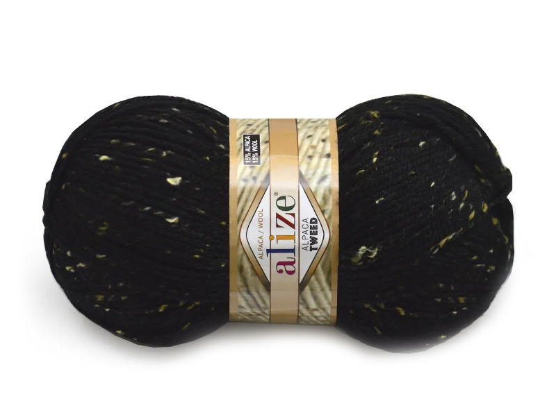 Алізе Альпака Твід (Alize Alpaca Tweed) 100г/250м 060 чорний