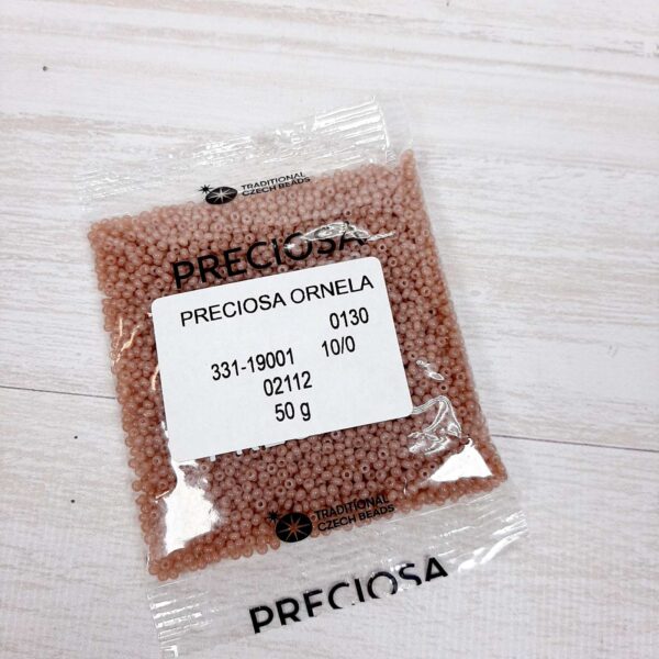 Бісер 02112 (10430) Preсiosa 10/0 темно-бежевий алебастр 25г