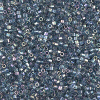 Бісер Miyuki Delica Beads Cut 11/0 5г DBC-111 рубка, райдужний срібно-сірий