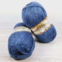 Алізе Ангора Голд (Alize Angora Gold) 100г/550м 203 джинс меланж