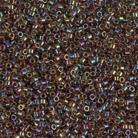 Бісер Miyuki Delica Beads 11/0 5г DB-87 блискучий райдужний, коричневий