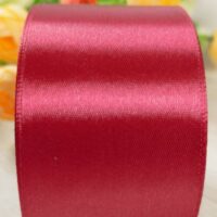 Стрічка атласна 50мм 23м №33 червоний темний