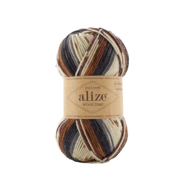 Алізе Вултайм (Alize Wooltime) 100г/200м 11024 графітово-рудий