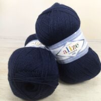 Алізе Ланаголд (Alize LanaGold) 800 100г/800м 058 темно-синій