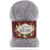 Алізе Кід Мохер (Alize Kiid Mohair) 50г/500м 420 сірий