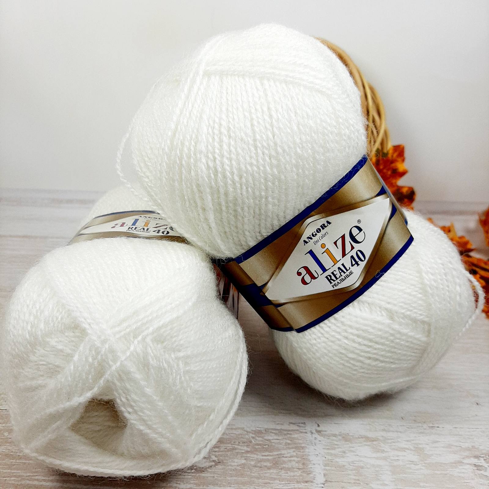 Алізе Ангора Реал 40 (Alize Angora Real) 100г/480м 055 білий