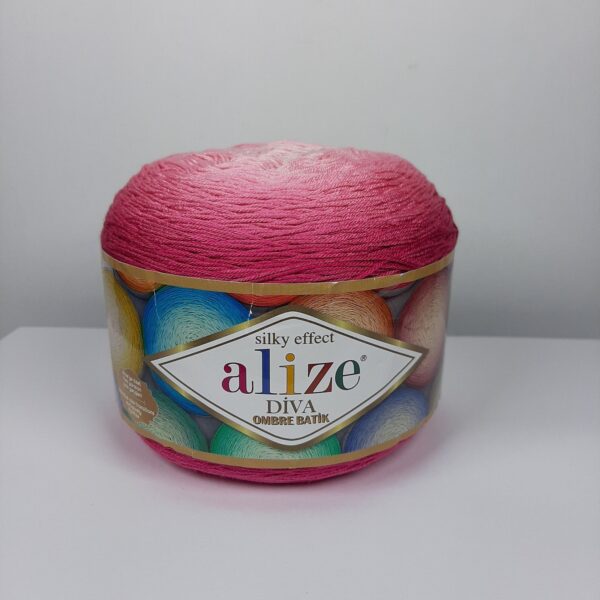 Алізе Діва Омбре (Alize Diva Ombre) 250г/850м 7367 рожевий