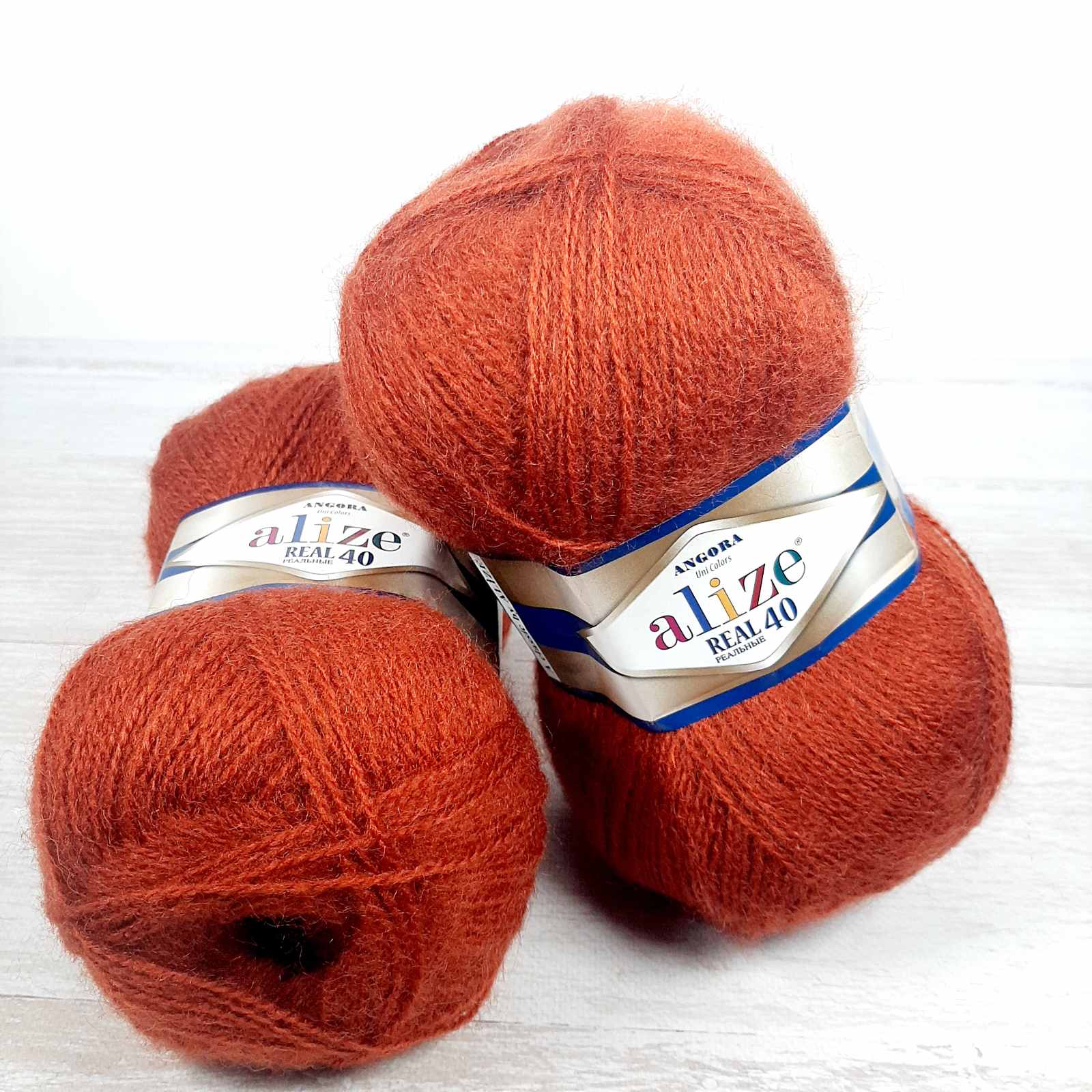 Алізе Ангора Реал 40 (Alize Angora Real) 100г/480м 036 теракот