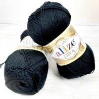 Алізе Діва (Alize Diva) 100г/350м 060 чорний