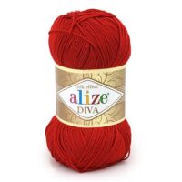 Алізе Діва (Alize Diva) 100г/350м 106 темно-червоний