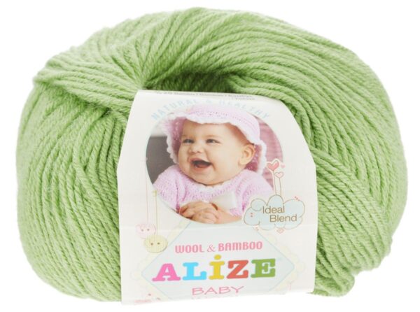 Алізе Бебі вулл (Alize Baby Wool) 50г/175м 255 світла залень