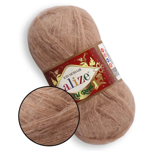 Алізе Кід Мохер (Alize Kiid Mohair) 50г/500м 005 темний беж