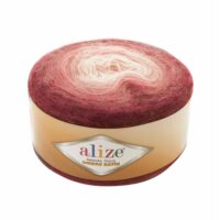 Алізе Ангора Голд Амбре Батік (Alize Angora Gold Ombre Batik) 150г/825м 7247 світло-бордовий