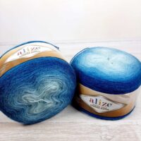 Алізе Ангора Голд Амбре Батік (Alize Angora Gold Ombre Batik) 150г/825м 7230 смарагд
