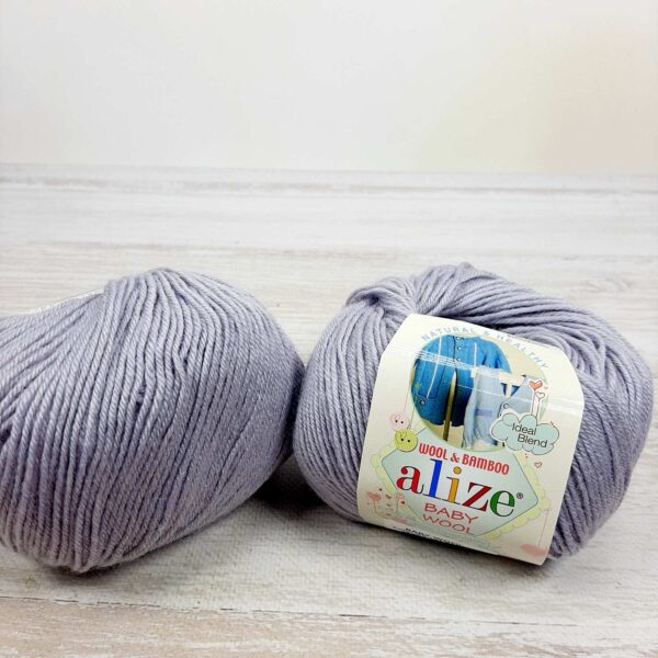 Алізе Бебі вулл (Alize Baby Wool) 50г/175м 052 світло-сірий