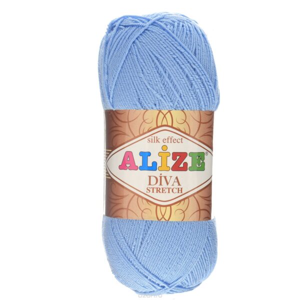 Алізе Діва стрейч (Alize Diva stretch) 100г/400м 350 блакитний