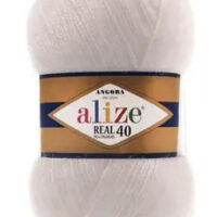 Алізе Ангора Реал 40 Плюс (Alize Angora Real 40 Plus) 100г/225м 599 пудра