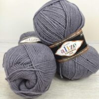 Алізе Ланаголд Файн (Alize LanaGold Fine) 100г/390м 348 темно-сірий