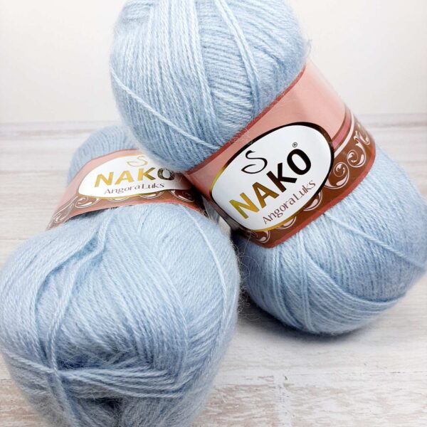 Нако Ангора Люкс (Nako Angora Lux) 100г/550м 10471 SE блакитний