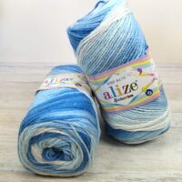 Алізе Шекерім Батік (Alize Sekerim Batik) 100г/320м 2130 біло-блакитний