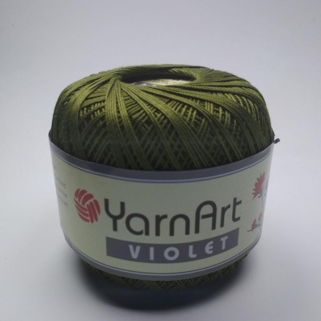 ЯрнАрт Віолет (YarnArt Violet) 50г/282м 0580 темна-олива