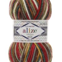 Алізе Суперлана Максі Мульті Колор (Alize Superlana Maxi Multicolor) 100г/100м 52088 меланж