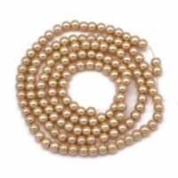 Жемчуг Стекло Глянец Круглые 6мм Бежевый