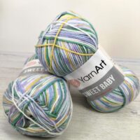 Ярнарт Свит Беби 100г/300м 913 бузково-мятний жокард