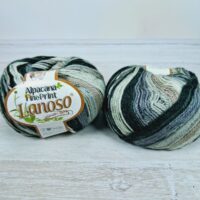 Ланосо Алпакана Колор (Lanoso Alpacana Color) 100г/220м 805 сіро-чорний