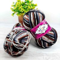 Алізе Супервош Комфорт Сокс 100 (Alize Superwash Comfort Socks) 100г/420м 844 чорно-коричневий