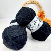 Алізе Суперлана Максі (Alize Superlana maxi) 100г/100м 060 чорний