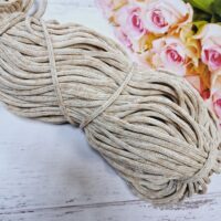 Шнур ПП 5мм 400г/200м без наповнювача №10256 коричнево-бежевий