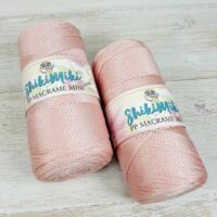 Шнур ПП Макраме міні Шикімікі (РР Macrame Mini Shikimiki) 2мм 305 рожева пудра
