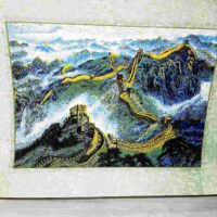 Китайська вишивка гладдю Китайська стіна 30*40см