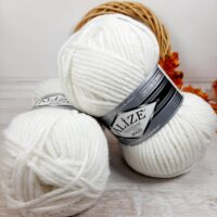 Алізе Суперлана Максі (Alize Superlana maxi) 100г/100м 055 білий