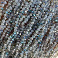 Намистини Рондель 4*3мм 110шт Сірий прозорий БХ338