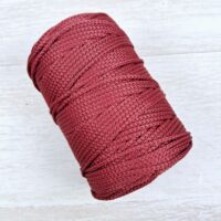 Шнур ПЕФ вязаний 3мм 100м №135 світлий бордо 81